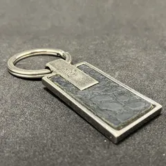 GUCCI　グッチ　キーリング　キーチャーム　クロコ型押し　レザー　シルバー系×ブラック系　2087のサムネイル