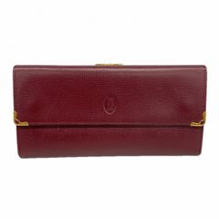Cartier カルティエ マルチケース ブラウン ワインレッド レザー