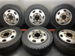 【BS W900 245/70R19.5 136/134J】スタッドレス 6本【TOPY製 トラックホイール 19.5インチ 6.75J6HPCD222.25+136】25年 バリ溝　(STT240)のサムネイル