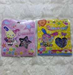 【2点セット】サンリオ　おはじきフレークシール　ウサハナコギャル　ポップギャル
