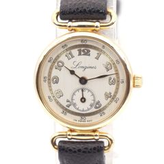 [New Battery Replaced] Longines 150th Anniversary Model 178 5201 Quartz Watch, Small Seconds, Arabic Numerals, White Dial, Gold, Round Face, Vintage, Antique, Working Condition, Rare, Collectible, LONGINES, Ladies' Watch