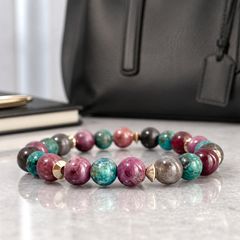 ❤️「小さな地球」クリソコラ 7.5mm 3連タイプ ブレスレット - メルカリ