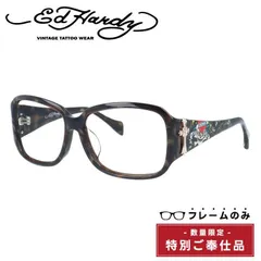 【訳あり・フレームのみ】 エドハーディー アジアンフィット Ed Hardy EHA.LOVE KILLS SLOWLY ラブキルズスローリー 58サイズ スクエア型 アウトレット品 ユニセックス メンズ レディースのサムネイル
