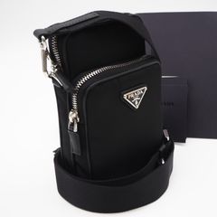 超極美品】PRADA フォンポーチ テスートナイロン トライアングルロゴ