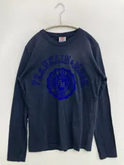 FRANKLIN MARSHALL フランクリンマーシャル Tシャツ/カットソー ネイビー 前面プリント ブランドロゴ ミドル丈 長袖 クルーネック(丸首) メンズのサムネイル