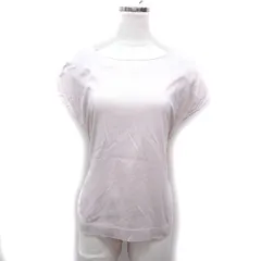 ナノユニバース nano universe フレンチスリーブ カットソー Tシャツ リボン 無地 コットン 綿 F ライトピンク /FT6