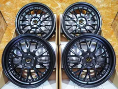 ★王道ドレスアップ★21インチ8.5J+40 5H120 新品 人気 シュティッヒ メッシュ NR セミグロスブラック ホイール1台分 LM500h 40系 アルファード ヴェルファイア 30系 クラウンセダンのサムネイル