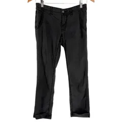 PASSIONE ローライズ ブラックデニム パンツ ジーンズ アンクル丈 クロップド サイズ36 S相当 レディース 古着のサムネイル