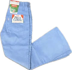 【Deadstock】70s-80s USA製 Levi’s “BIG BELL” Corduroy Pants White Tab / TALON Zip / Sax Blue Flareのサムネイル
