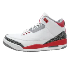 NIKE ナイキ DN3707-160 Air Jordan 3 Retro OG Fire Red 2022 エアジョーダン3 レトロ OG ファイヤーレッド ローカット スニーカー ホワイト系 26cm【中古】