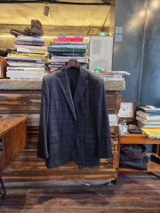 値下！超美品】ベルベスト ネイビー チェック柄 チェスターコート