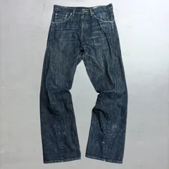 VOLCOM ボルコム デニムパンツ USA製 インディゴ 32 90s ボタンフライ ストーン プリント 古着 OLD VINTAGE ストリート サーフ スケート カルチャー E654のサムネイル