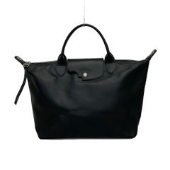 LONGCHAMP ロンシャン ル プリアージュ オールレザー トートバッグ 黒 