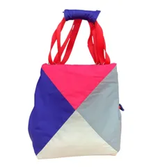 ♪♪ISSEY MIYAKE イッセイミヤケ PLEATS PLEASE ハンドバッグ PP69-AG576 パープル×ピンク×ホワイトのサムネイル