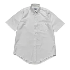 【Manhattan】ボタンダウンシャツ｜メンズLサイズ相当｜ホワイト｜白｜無地｜ベーシック｜シンプルデザイン｜半袖｜古着のサムネイル