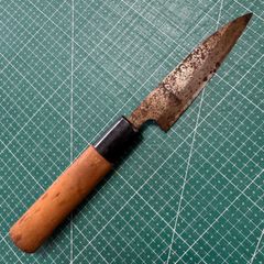 出刃包丁 鋼製 木製ハンドル 約15cm - メルカリ