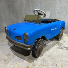 希少ブリキ 足こぎペダルカークラッシクカー旧車 ピンク SUPER SPORT