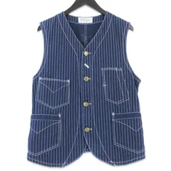 FREEWHEELERS フリーホイーラーズ ワークベスト CONDUCTOR VEST WABASH STRIPE UNION SPECIAL OVERALLS インディゴ 38  99000931のサムネイル