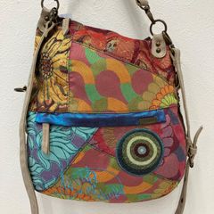 Desigual パッチワーク 2wayバッグ ショルダー マルチカラー 極美品 