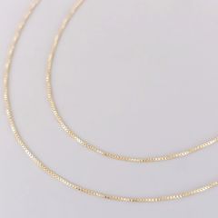 K18スライド式アジャスターべネチアンチェーンネックレス1.36g 45.5cm 