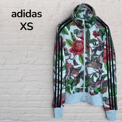368】adidas 花柄 ボタニカルジャージ トラックジャケット S - メルカリ