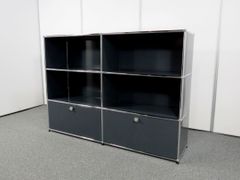 希少！USMハラーシステム■3列6段　キャビネットシェルフ　LEDライト&鍵付き 希少！USMハラーシステム□3列6段 キャビネットシェルフ LEDライト&鍵付き