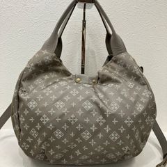 極美品ラシット 2way ショルダーバッグ トートグレー×レッド系20周年 