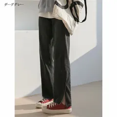 ストレートパンツ ワイドパンツ レディース デニム ガウチョパンツ 春 夏 サイドスリットパンツ ハイウエスト ジーパン ポケット付き ゆったり オフィス ボトムス ワイド 無地 ライトブルー デニムパンツ カジュアル おしゃれ  通勤 着#bruuj