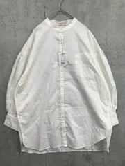 展示品■NICECLAUP ナイスクラップ 長袖 バンドカラー シャツ sizeF/アイボリー ■■ レディース