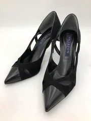 TALANTON by DIANA タラントンバイダイアナ カットワーク ポインテッドトゥ パンプス size24?/黒カーフ ■◆◎レディース