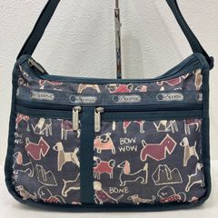 ほぼ未使用 LESPORTSAC レスポートサック 犬ドッグ ミニボストンバッグ 
