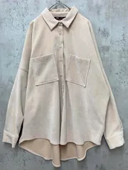 ZARA ザラ ダブルポケット コーデュロイ シャツ sizeM/ベージュ ■◇ レディース