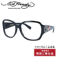 【訳あり・フレームのみ】 エドハーディー トゥルー ラブ アジアンフィット Ed Hardy TRUE LOVE 3 EH1007 58サイズ バタフライ型 アウトレット品 ユニセックス メンズ レディースのサムネイル