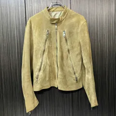 05aw MARTIN MARGIELA 14 ここのえ スエード はの字ライダースジャケット サイズ46 ベージュ マルタンマルジェラのサムネイル