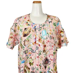 6月限定開催！7日間だけの感謝セール  鴨居羊子ワンピース　新品未使用‼️TUNIC　春夏　半袖半開　80ローンパフサッカー・タウンウォーク　56011　ピンク色のサムネイル