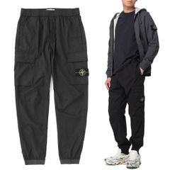 33 定価8万 STONE ISLAND カーゴパンツ 黒 ストーンアイランド - メルカリ