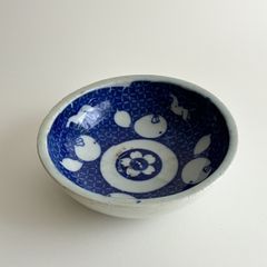 古伊万里 染付 蛸唐草 小皿 豆皿 江戸時代 金直し 金継ぎ 骨董