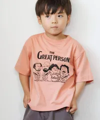 【ラスト1点/100㎝】新品 えらい人バンド半袖Tシャツ オレンジ メイクユアデイ 子供服 偉人 M520119のサムネイル