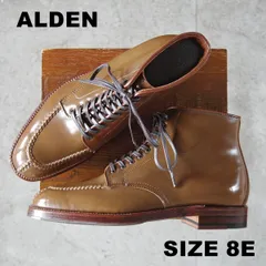 未使用★オールデン 8E【貴重★ウイスキーコードバン/茶】D8915/プラザラスト/タンカーブーツ/メンズ/ALDEN★o866のサムネイル