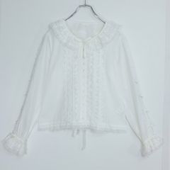 美品】ピンクハウス☆爽やかな綿ローンチュニック♪レース編み