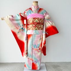 七五三 7歳 120cm ポリエステル 水色 袋帯 草履バック付 - メルカリ