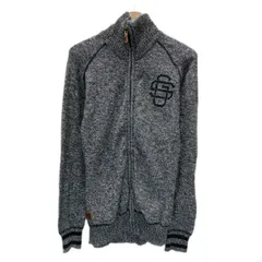 【中古】　G-STAR RAW　ジップアップセーター　長袖　ニット　トップス　ハイネック　フルジップ　ワンポイント　ブランドロゴ　ワッペン　ラグラン　古着　/1584のサムネイル