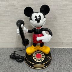 【◎希少・昭和レトロ】ミッキーマウス ダイヤル式風 プッシュ電話機 アンティーク ◎希少・昭和レトロ】ミッキーマウス ダイヤル式風 プッシュ電話機