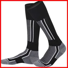 【新着商品】アウトドア 男子 登山用 ランニング スポーツ スノーボード用 防寒 スキー靴下 ロング ジュニア 厚手 通気 メンズ 黒 スキーソックス