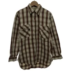 【中古】　UNIQLO　ネルシャツ　フランネル　長袖　トップス　チェックシャツ　レギュラーカラー　胸ポケット　古着　/1234