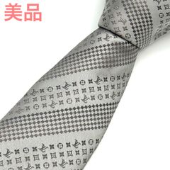 人気】Louis Vuitton Bigモノグラム＆ダミエ シルバーネクタイ - メルカリ