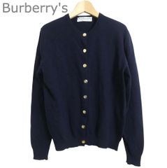 希少】90s Burberrys メリノウールカーディガン ネイビー 紺 40 - メルカリ