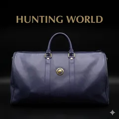 ハンティングワールド ボストンバッグ ブルー 旅行鞄 大容量 HUNTING