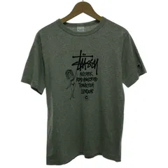 【中古】　STUSSY　Tシャツ　半袖　トップス　クルーネック　ロゴT　ブランドロゴ　プリント　ストリート　古着　/1100
