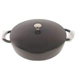 希少デザイン】新品未使用 盛栄堂 南部鉄器 すき焼き鍋 鉄鍋 丸浅22cm